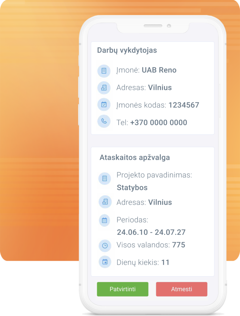 Statybos darbų ataskaita