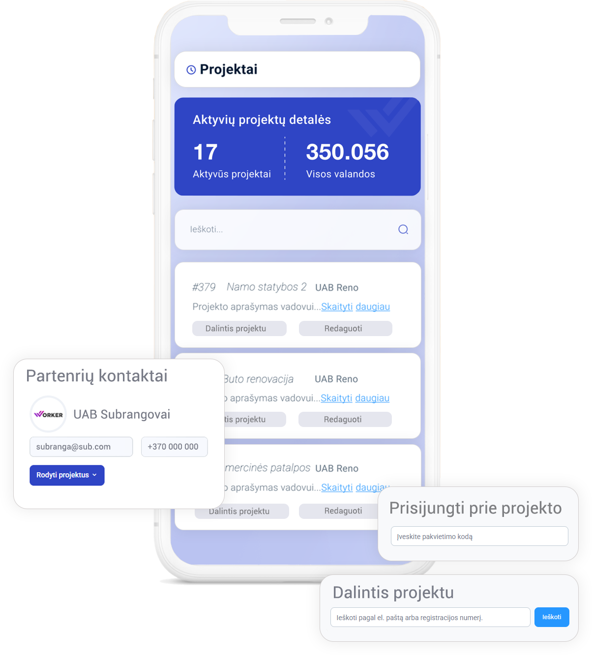 Darbo laiko valandų apskaita pagal GPS lokacija statybose